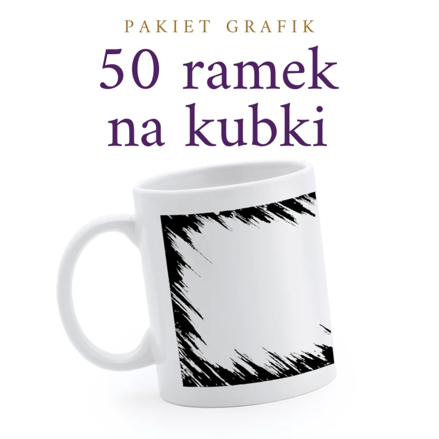 Grafiki na sublimację kubków - ramki ozdobne.
