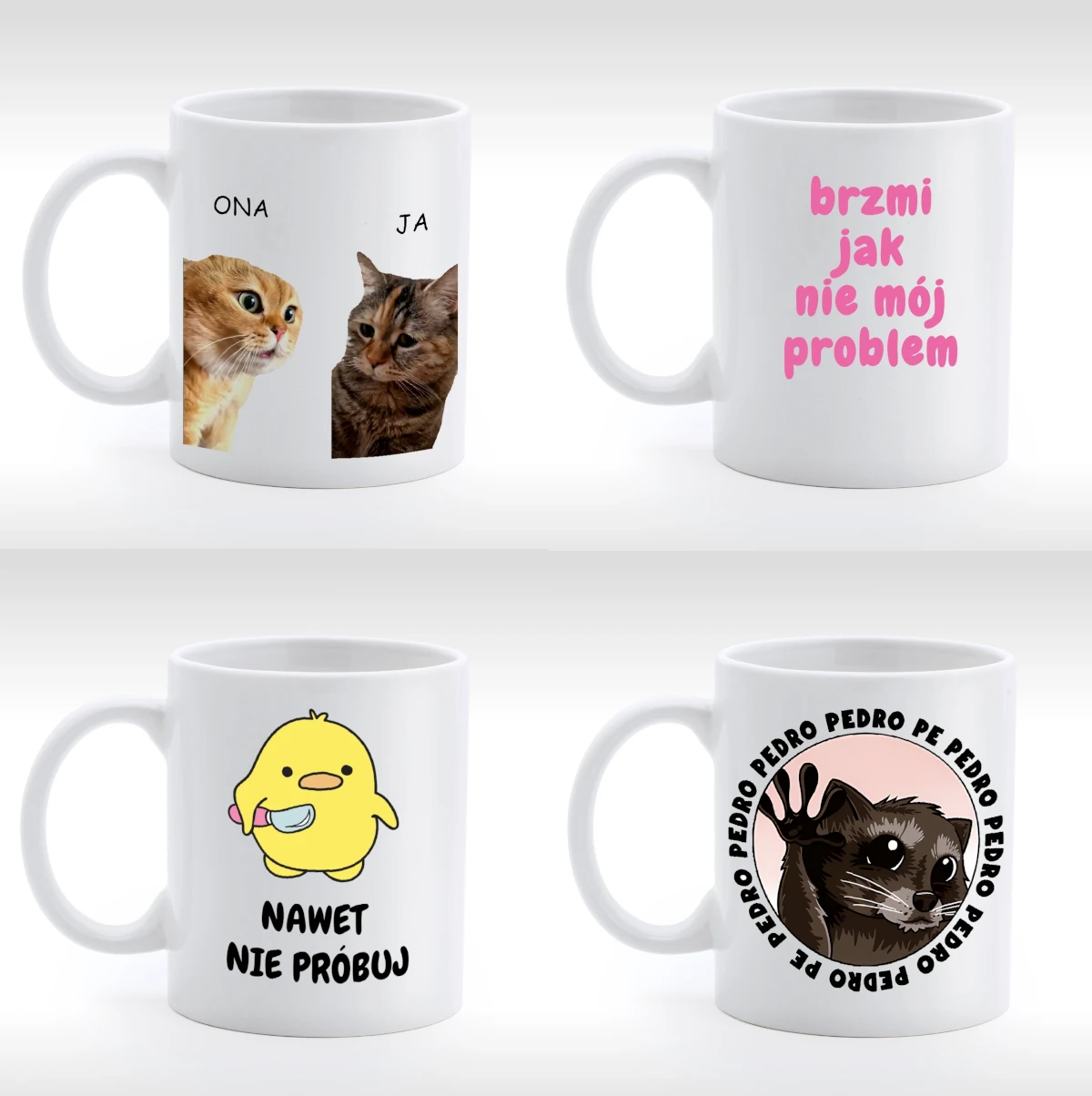 Grafiki do samodzielnej sublimacji na kubki.