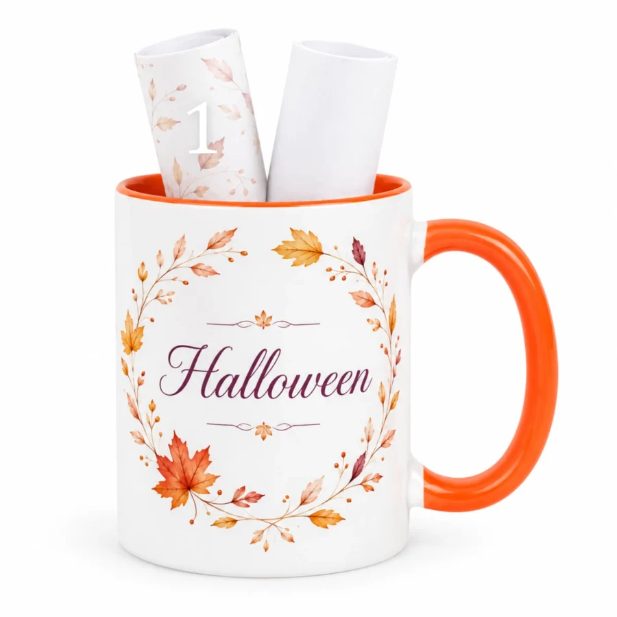 Grafiki do sublimacji na kubki na halloween pakiet 1.
